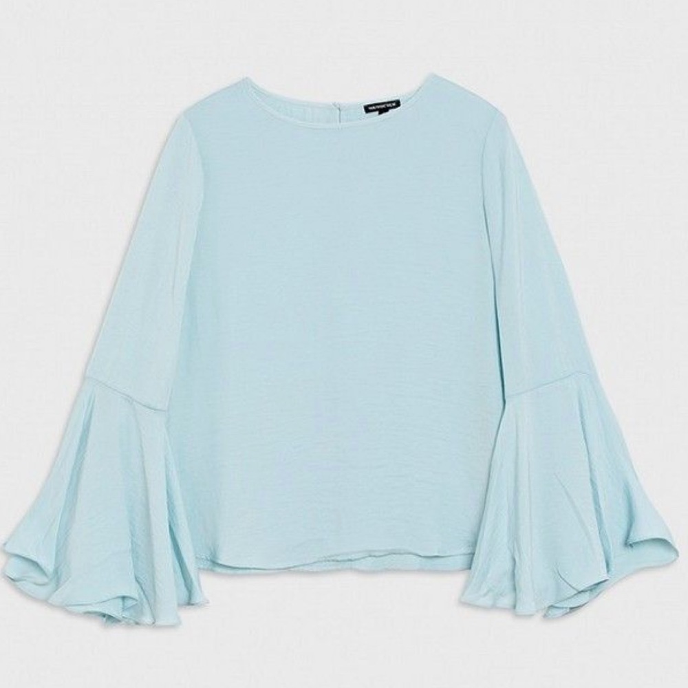 WHO WHAT WEAR BELL SLEEVE BLOUSE